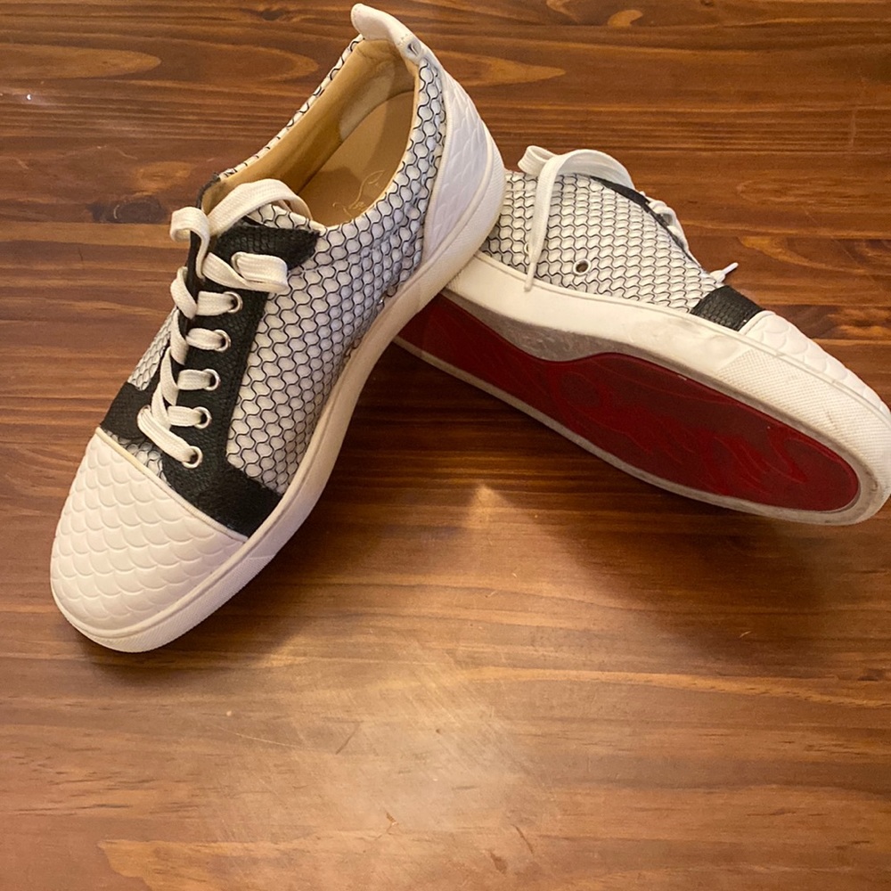 Christian Louboutin White Men’s Red Bottom Shoes